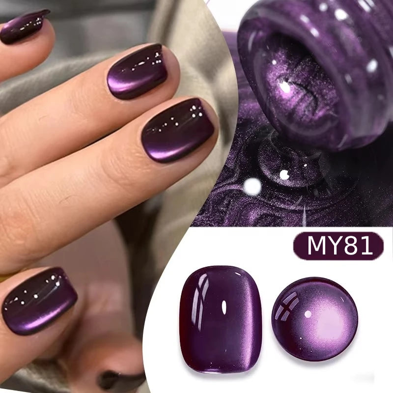 BORN PRETTY 10ml Gold Water Light Cat Magnetic Gel Polish Spaking Glitter Crystal Black Soak Off UV LED Vernis Manucure