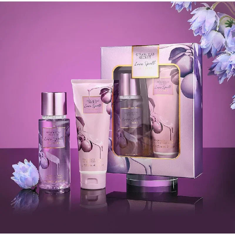  Ensemble de parfum et de Lotion pour le corps de 250ML, parfum de vanille fruité Floral de luxe pour femmes, exfoliant hydratant, Spray corporel frais et doux
