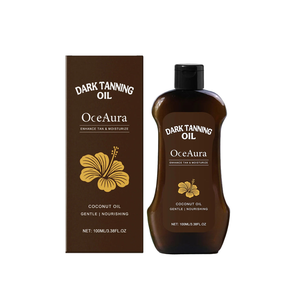 O  CEAURA huile de bronzage foncée de noix de coco bronzante longue durée sans soleil, Lotion pour le corps 100ml