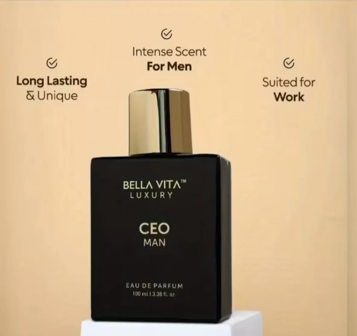Parfum Bella Vita Luxury - 3,38 oz Eau de parfum pour hommes - Parfum frais élégant au citron