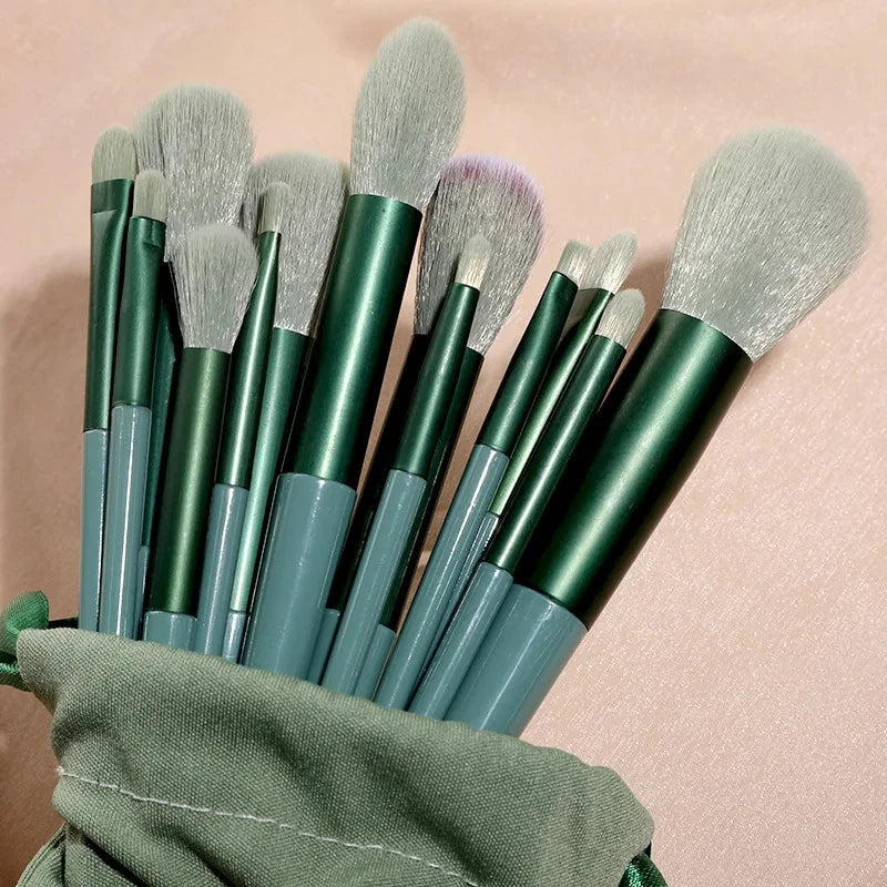 Ensemble de pinceaux de maquillage doux et moelleux pour cosmétiques, fond de teint en poudre, fard à barrage, mélange Kabuki, outil de beauté, 13 pièces