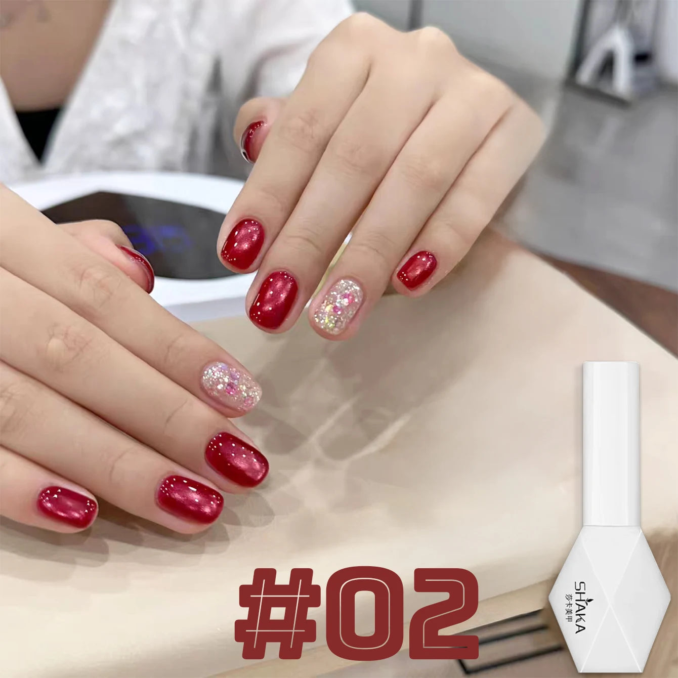 Vernis à ongles 60 variantes                          WS 10ML Sunlight Cat Eye Gel Blanchiment Vin Rouge Couleur Lumière Coucher de soleil Glow Cat Eye Glass Beads Nail Atr