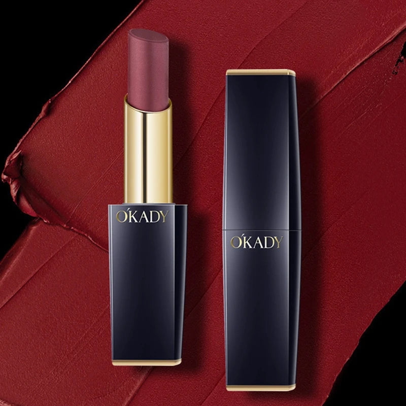 Rouge à lèvres antiadhésif imperméable, 5 couleurs, Tube rond, hydratant, facile à colorer, brillant à lèvres longue durée, cosmétiques