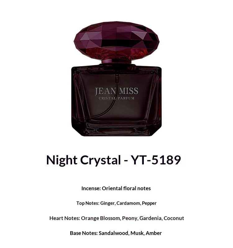 Parfum de marque JEAN MISS   50 ml, parfum pour femmes à la senteur de bois de santal, vaporisateur, longue tenue, notes fruitées, florales, légères, parfum féminin, cadeau romantique