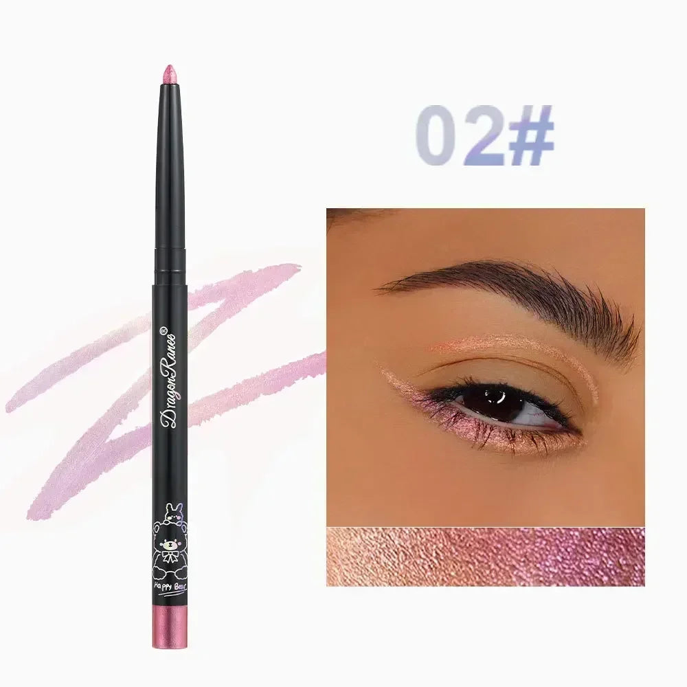 Stylo à eyeliner multi-chromes, fard à paupières métallique brillant à paupières brillant couché ver à soie vert violet maquillage pigment paillettes Aurora eyeliner