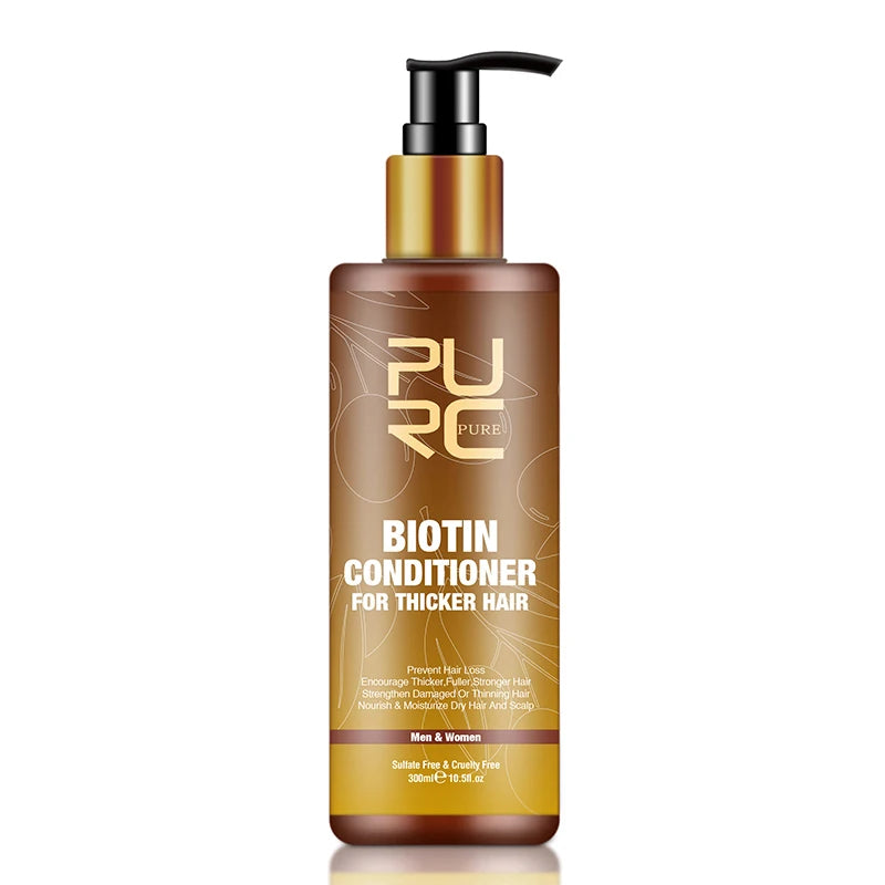 PURC biotine croissance des cheveux shampooing Anti perte de cheveux réparation endommagé frisottis huile d'argan traitement du cuir chevelu produits de soins capillaires