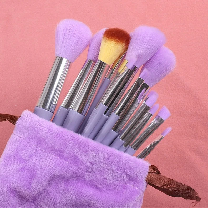 Ensemble de pinceaux de maquillage doux et moelleux pour cosmétiques, fond de teint en poudre, fard à barrage, mélange Kabuki, outil de beauté, 13 pièces
