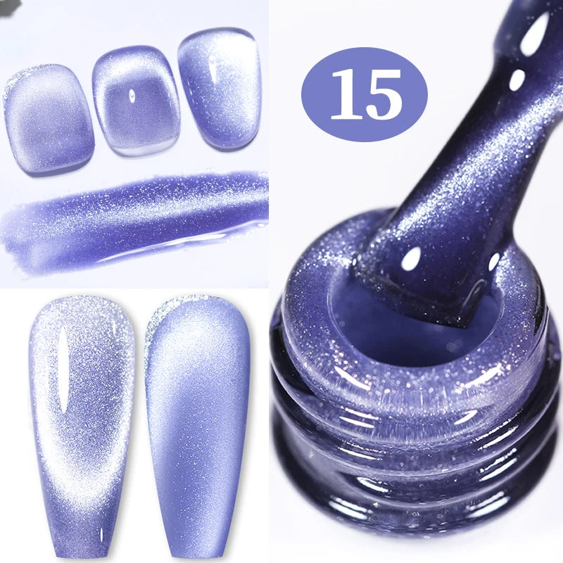 BORN PRETTY 10ml Gold Water Light Cat Magnetic Gel Polish Spaking Glitter Crystal Black Soak Off UV LED Vernis Manucure