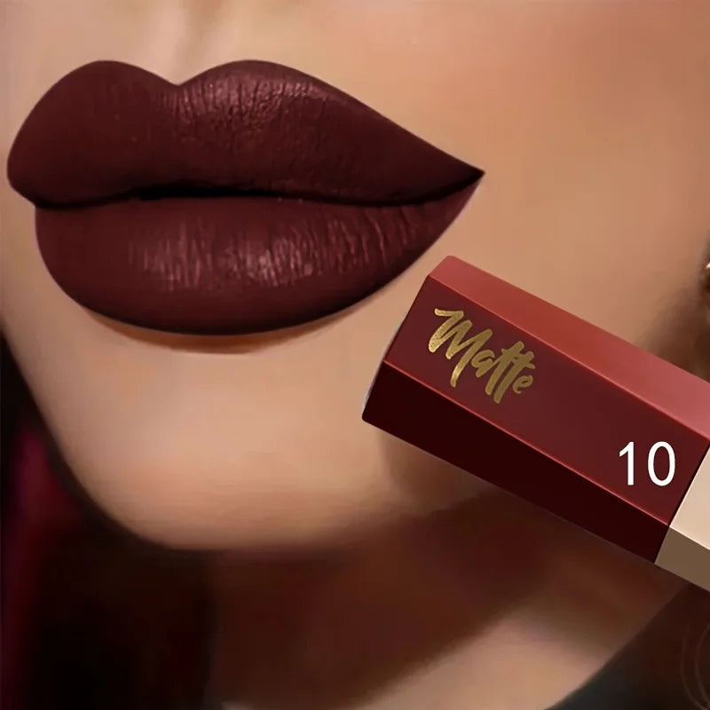 Rouge à lèvres  Pudaier liquide mat en velours, texture légère et fine comme une boue, cadeau de maquillage pour les lèvres imperméable longue durée pour les femmes