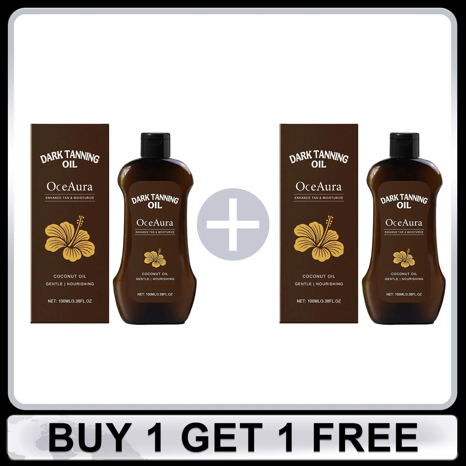 O  CEAURA huile de bronzage foncée de noix de coco bronzante longue durée sans soleil, Lotion pour le corps 100ml