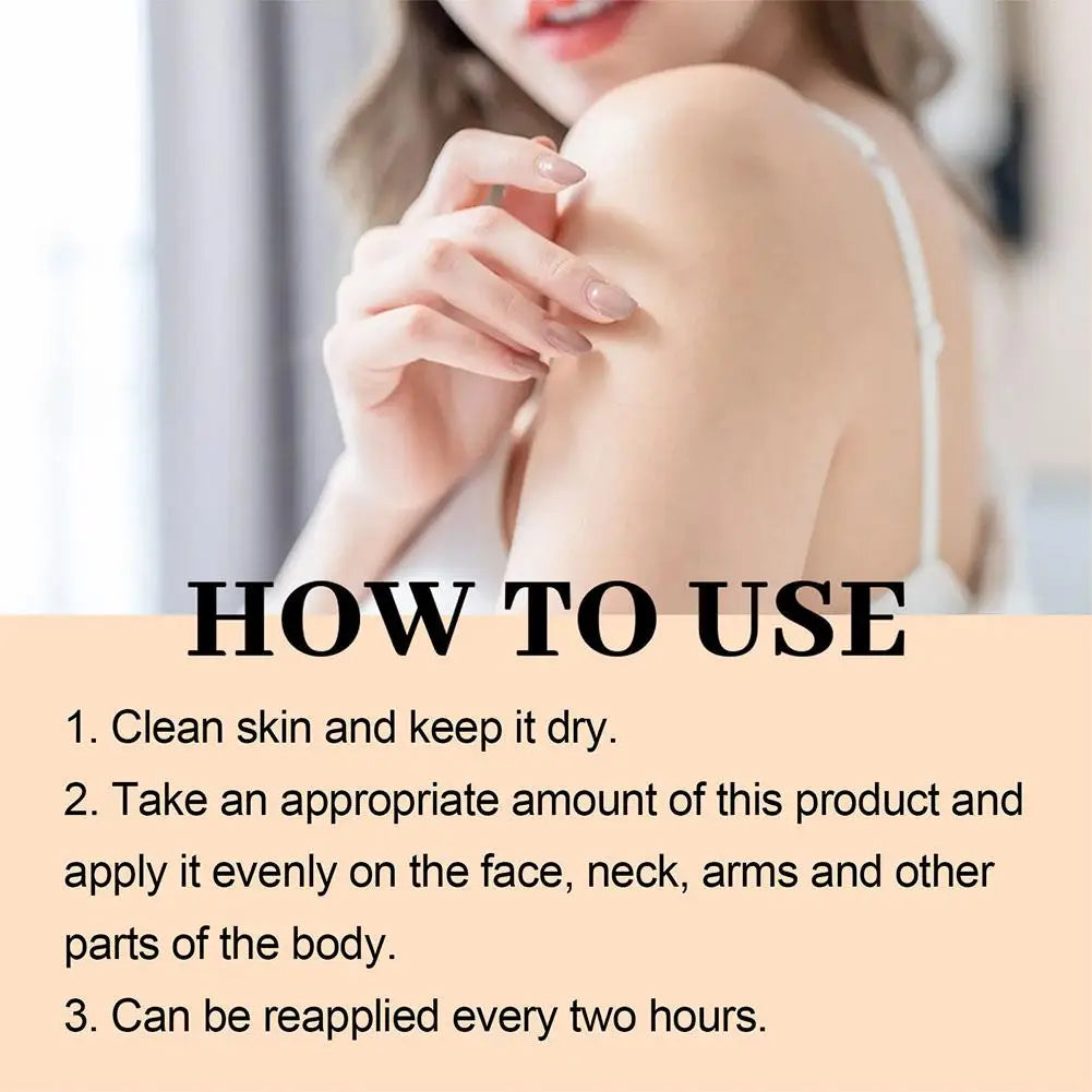 Lotion solaire Spf100, lumière hydratante et rafraîchissante, Non grasse, prévient les coups de soleil du visage et du corps, bloqueur solaire pour le visage
