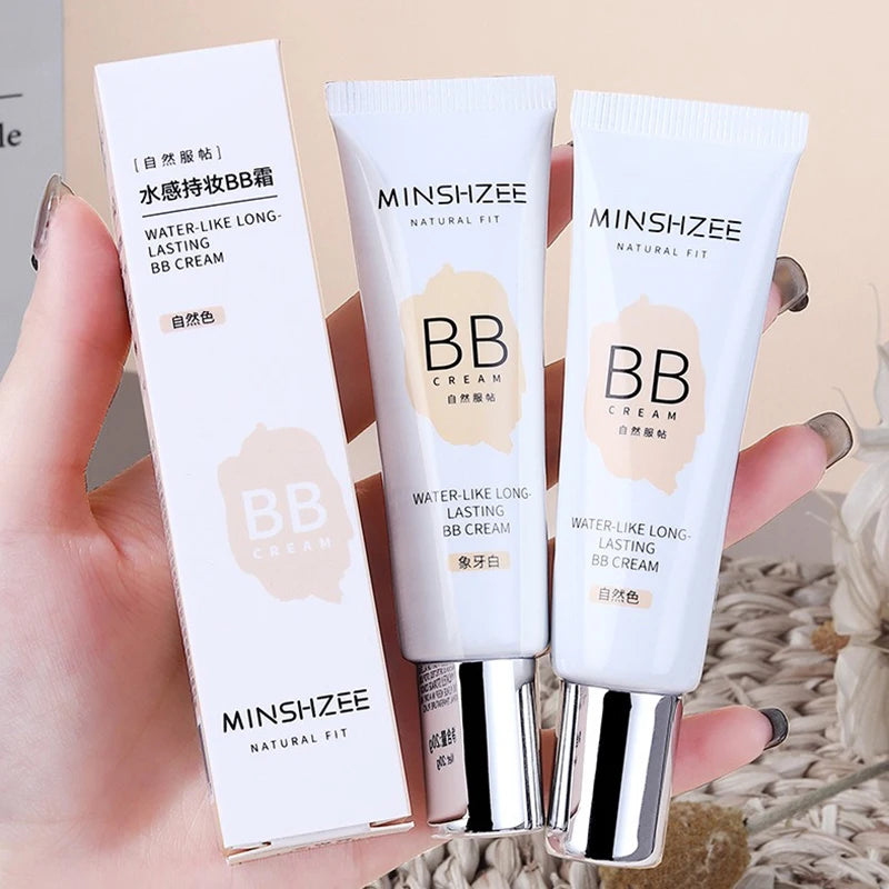 BB crème Fond de teint liquide hydratant, imperméable, longue durée, couleur ivoire, base naturelle, correcteur, maquillage léger et non collant