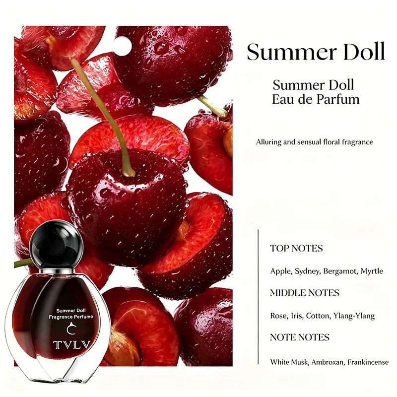 Parfum pour femme élégant et longue durée, Eau de Toilette florale boisée aux notes de cerise douce, fraîche et naturelle, Spray corporel pour rendez-vous et soirées