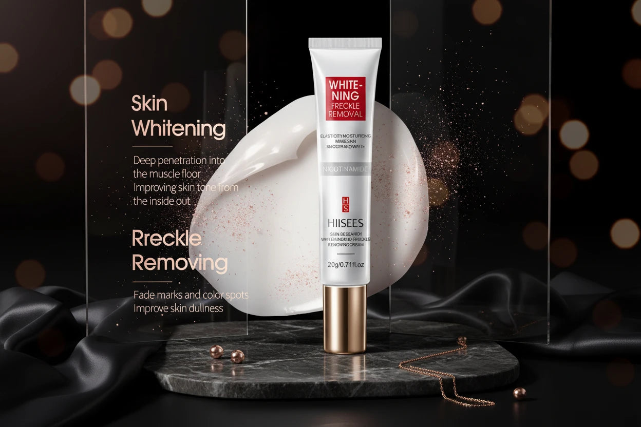 Crème pour le visage Blanchiment des taches de rousseur Éliminer la crème pour le visage Éliminer le noir, le mélasma Taches sombres Dépôts d’acné VE Nourrir Éclaircir les soins de la peau