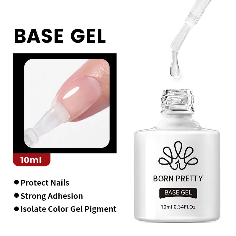 BORN PRETTYvernis à Ongles Gel, Semi Transparent, Soak Off UV LED, Vernis à Ongles Nude, N64.Gel Varjuvening,Art des ongles, 50 Couleurs, 10ml