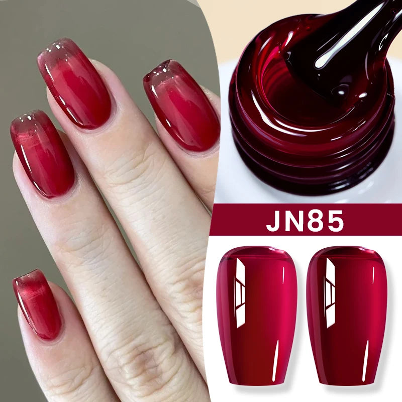 BORN PRETTYvernis à Ongles Gel, Semi Transparent, Soak Off UV LED, Vernis à Ongles Nude, N64.Gel Varjuvening,Art des ongles, 50 Couleurs, 10ml