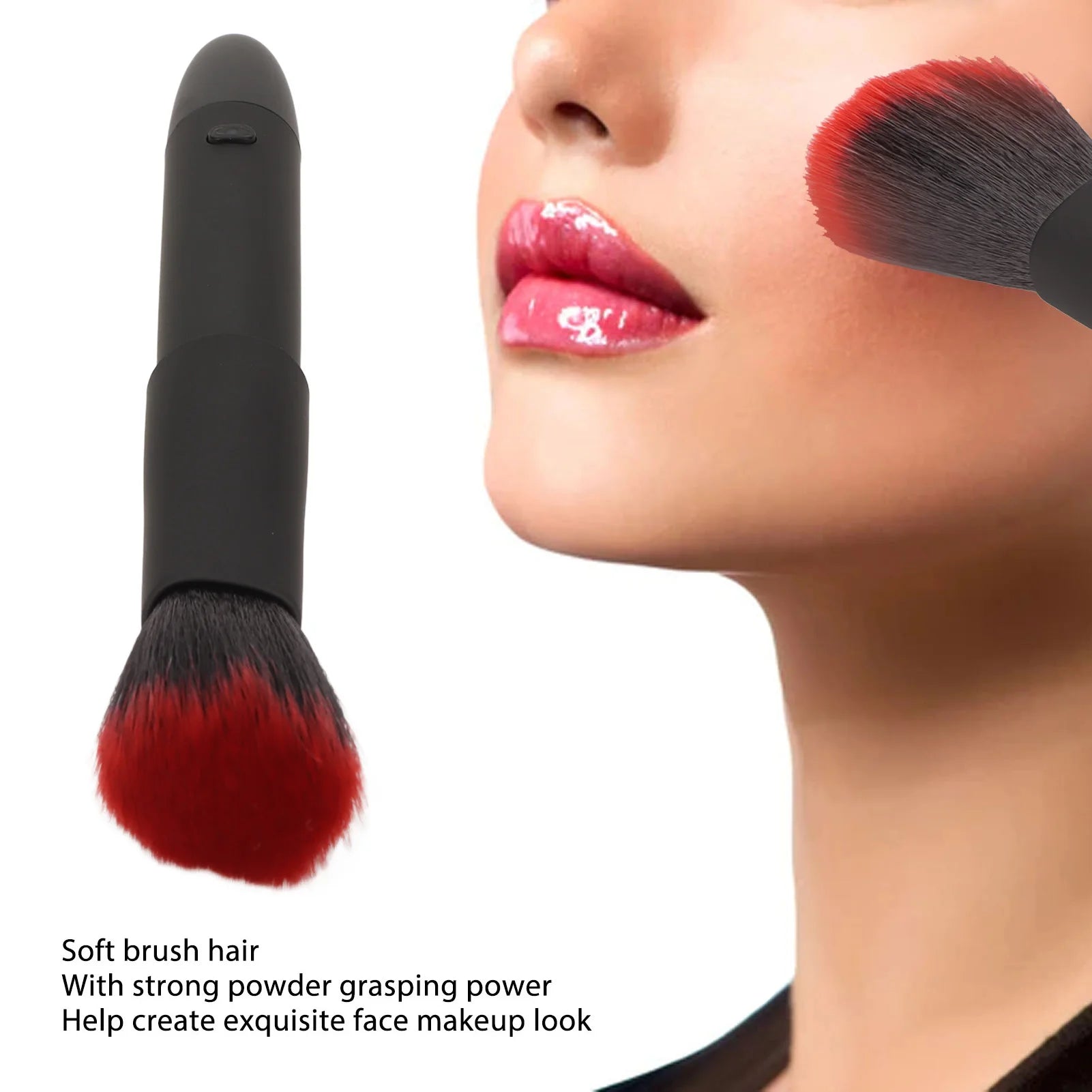 Brosse de maquillage électrique Portable, 10 vitesses, Rechargeable, réglable, multifonctionnelle, étanche, pour Blush, pour contour des reflets