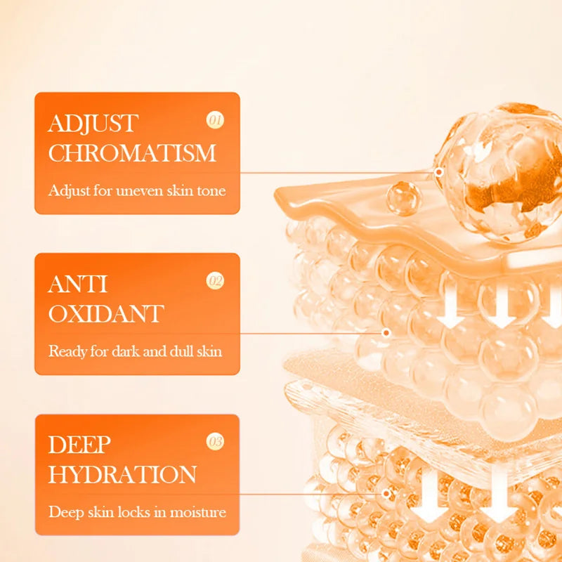 SADOER Crème pour le visage à la vitamine C Soins du visage Raffermissant Hydratant Éclaircissant Hydratant Crèmes pour le visage Beauté Visage Soins de la peau