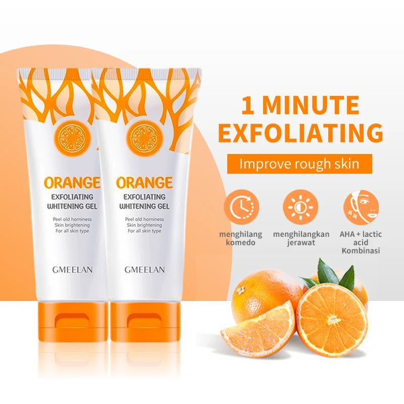 50g Orange Exfoliating Gel Dead Skin Remover Brighten Peeling Gentle Repair Scrub Whiten Hydrating Moisturizing Korean Skin