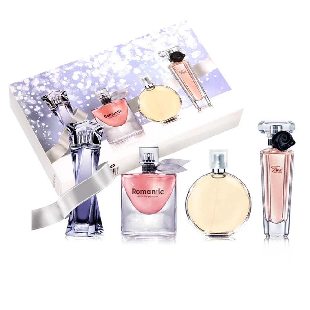 Parfum floral frais et naturel pour femme, nouilles phéromones de marque, coffret cadeau, haute qualité, 95ml, ensemble de 4 pièces