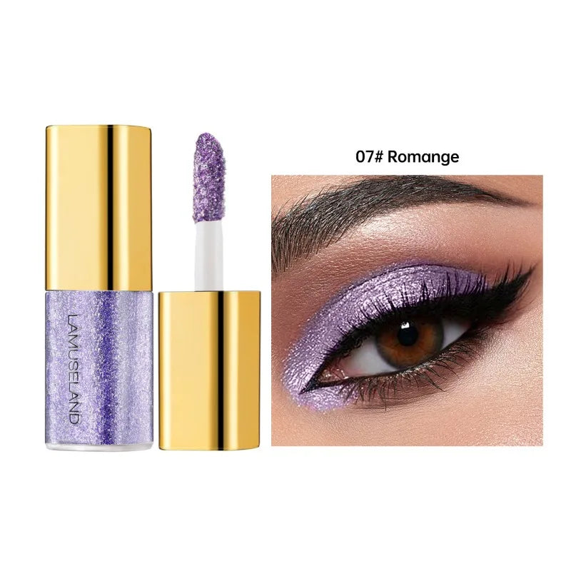 Fard à paupières liquide nacré, 8 couleurs, scintillant fin, scintillant, haute brillance, maquillage longue durée et résistant aux taches