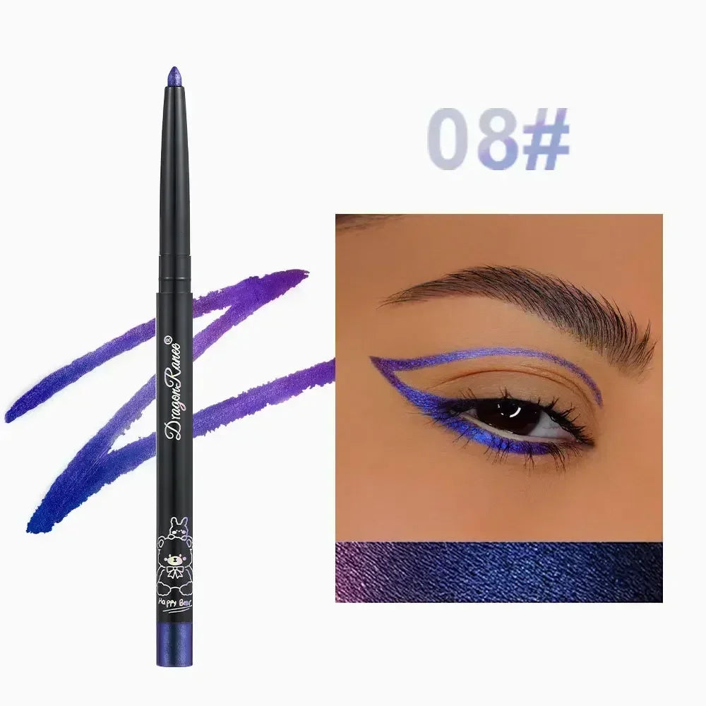 Stylo à eyeliner multi-chromes, fard à paupières métallique brillant à paupières brillant couché ver à soie vert violet maquillage pigment paillettes Aurora eyeliner