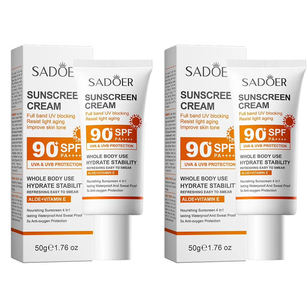 Lotion solaire pour le corps et le visage, Super 220g, petit format 50g, SPF 90 PA utilisation pour tout le corps