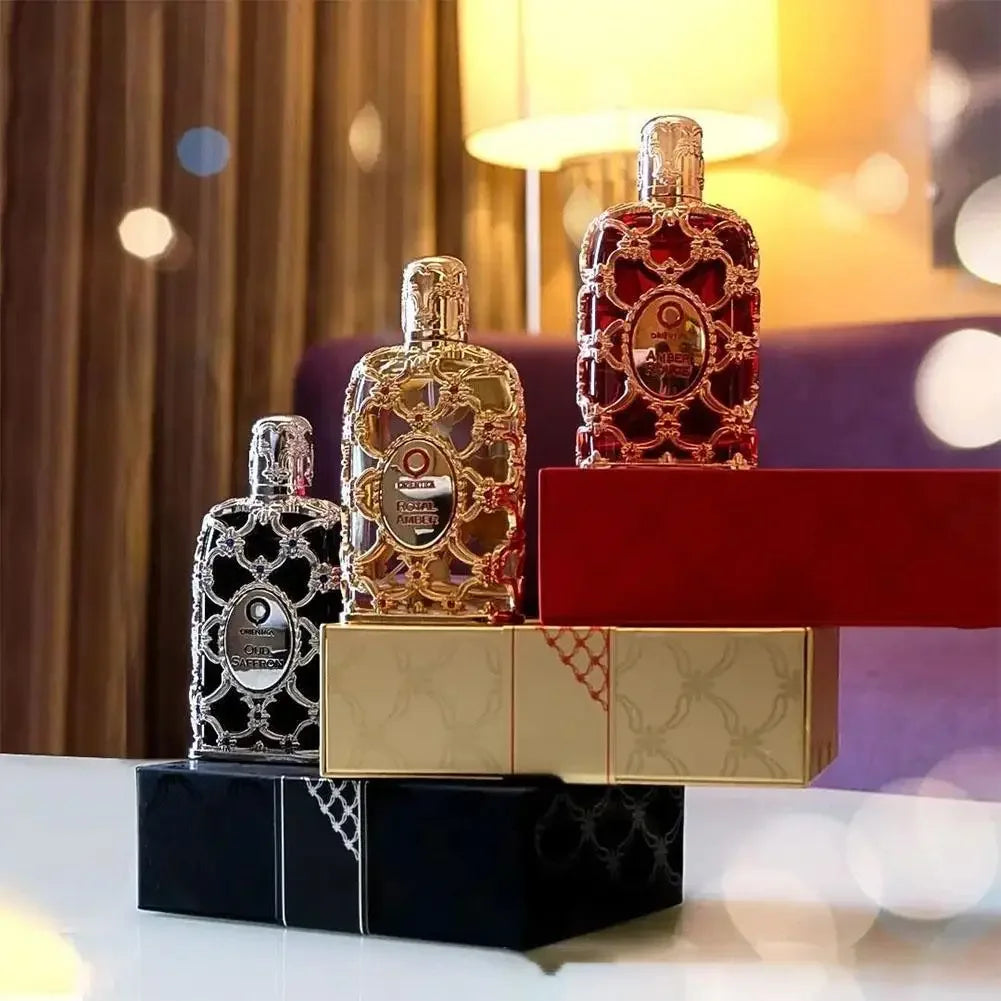 Parfum Royal Amber de Dubaï 100ml, parfum à la rose, parfum oriental longue durée en flacon de verre pour hommes et femmes