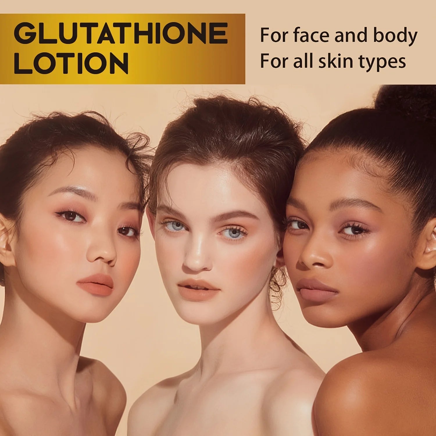 Lotion au glutathion avec vitamine C&E - Éclaircissant, hydratant et hydratant pour le visage et le corps pour le beige clair sec et fissuré, sans parabène