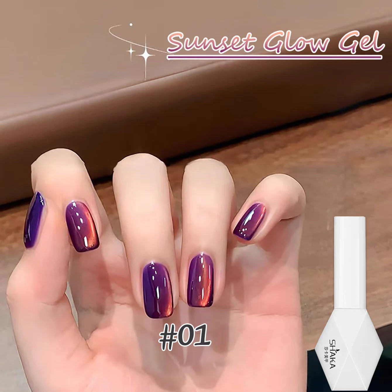 Vernis à ongles 60 variantes                          WS 10ML Sunlight Cat Eye Gel Blanchiment Vin Rouge Couleur Lumière Coucher de soleil Glow Cat Eye Glass Beads Nail Atr