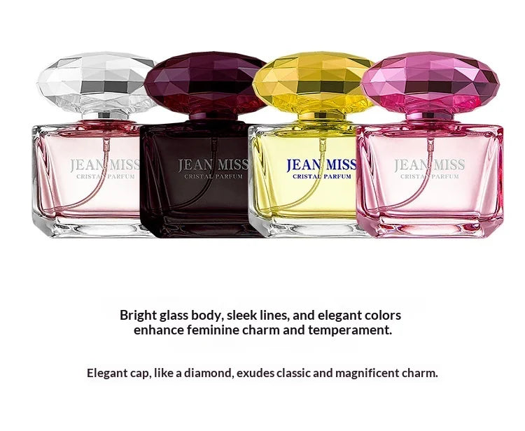 Parfum de marque JEAN MISS   50 ml, parfum pour femmes à la senteur de bois de santal, vaporisateur, longue tenue, notes fruitées, florales, légères, parfum féminin, cadeau romantique