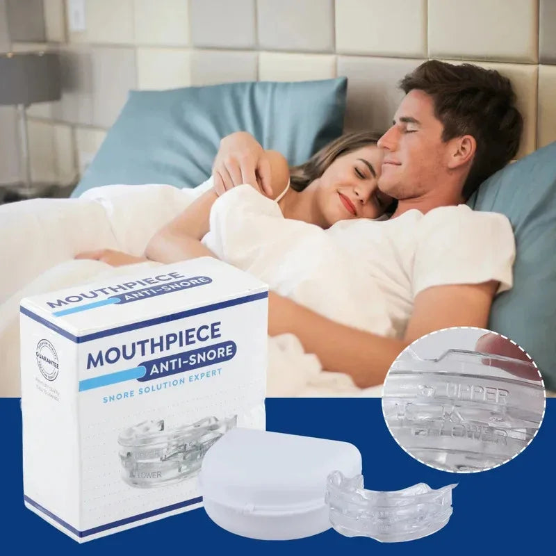 Protège-dents anti-ronflement Bruxisme Améliorer la qualité du sommeil Anti-ronflement et apnée Dispositif de ronflement Protège-dents avec boîte de rangement