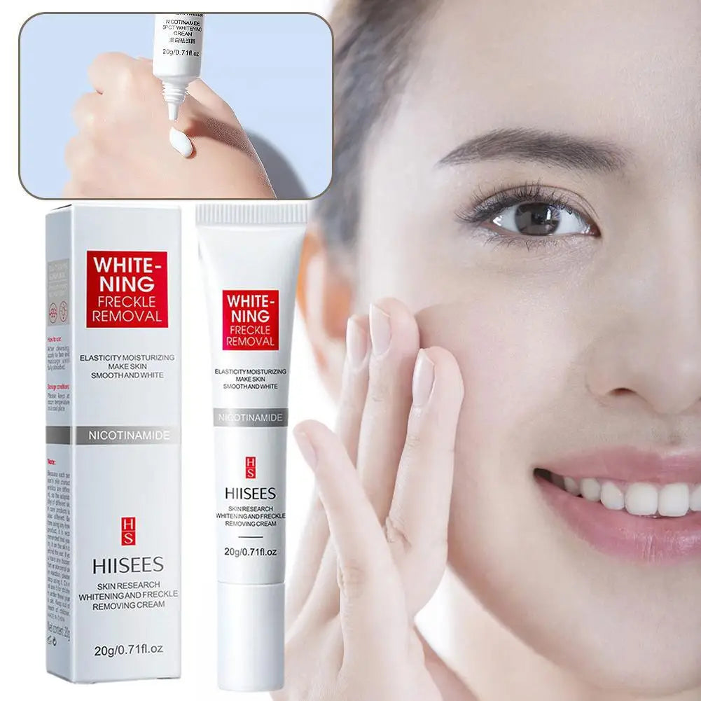 Crème pour le visage Blanchiment des taches de rousseur Éliminer la crème pour le visage Éliminer le noir, le mélasma Taches sombres Dépôts d’acné VE Nourrir Éclaircir les soins de la peau