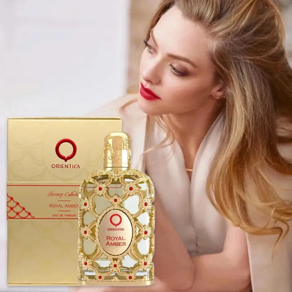 Parfum Royal Amber de Dubaï 100ml, parfum à la rose, parfum oriental longue durée en flacon de verre pour hommes et femmes