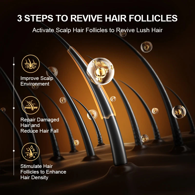 PURC biotine croissance des cheveux shampooing Anti perte de cheveux réparation endommagé frisottis huile d'argan traitement du cuir chevelu produits de soins capillaires