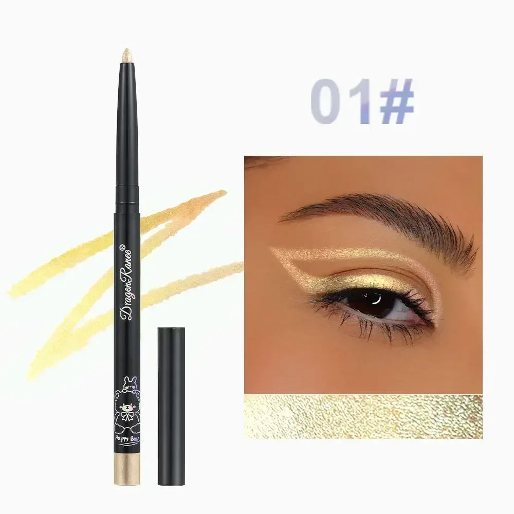 Stylo à eyeliner multi-chromes, fard à paupières métallique brillant à paupières brillant couché ver à soie vert violet maquillage pigment paillettes Aurora eyeliner