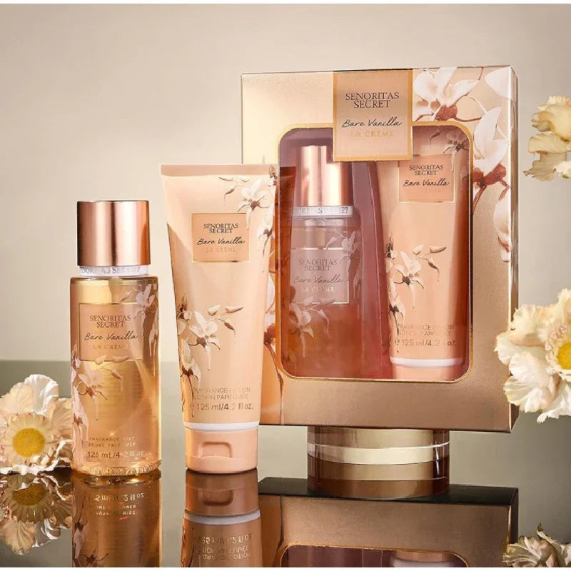  Ensemble de parfum et de Lotion pour le corps de 250ML, parfum de vanille fruité Floral de luxe pour femmes, exfoliant hydratant, Spray corporel frais et doux