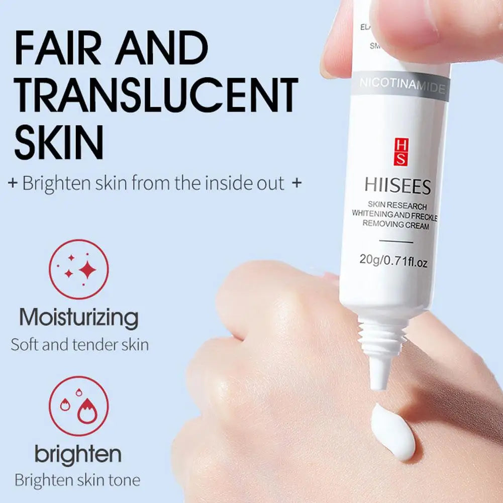 Crème pour le visage Blanchiment des taches de rousseur Éliminer la crème pour le visage Éliminer le noir, le mélasma Taches sombres Dépôts d’acné VE Nourrir Éclaircir les soins de la peau