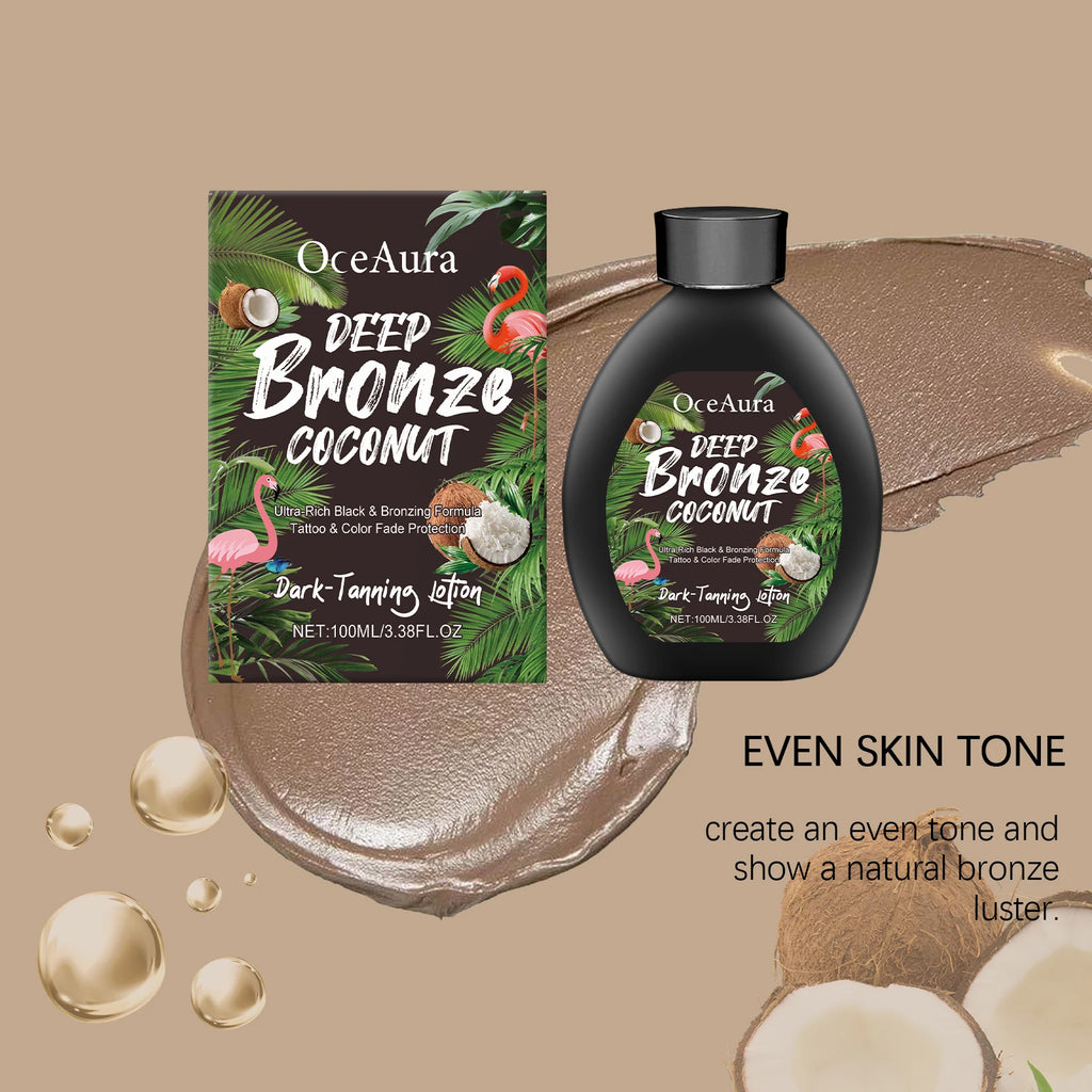 Lotion bronzante à la noix de coco, autobronzant, rehausseur de bronzage, booster d'assombrissement, hydratant, brun doré sexy, lotion autobronzante