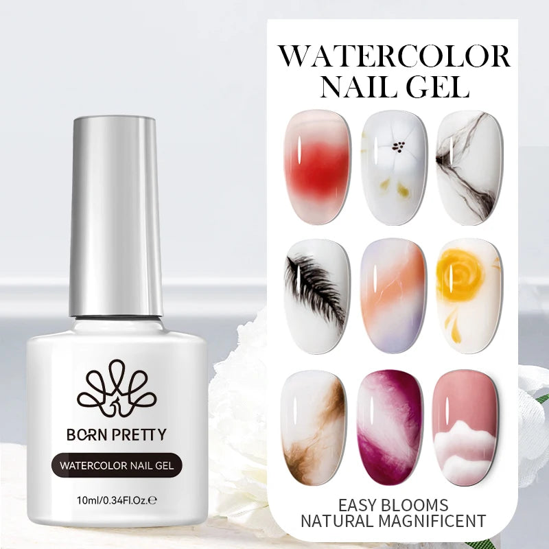 BORN PRETTY Reflective Glitter Gel Nail Polish Sliver Champagne Sparkling Sequin Semi-permanent Varnishes Soak Off Nail Art Deco
